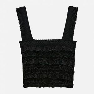Zara Black Lace Tank NWT Size S